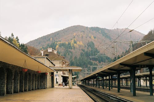 Photograph of an Empty Train Station