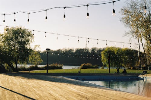 Photograph of Lights Hanging on Cables