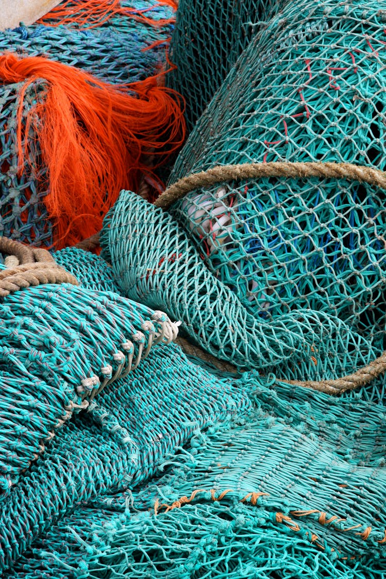 Close-Up Photo Of Fishing Nets