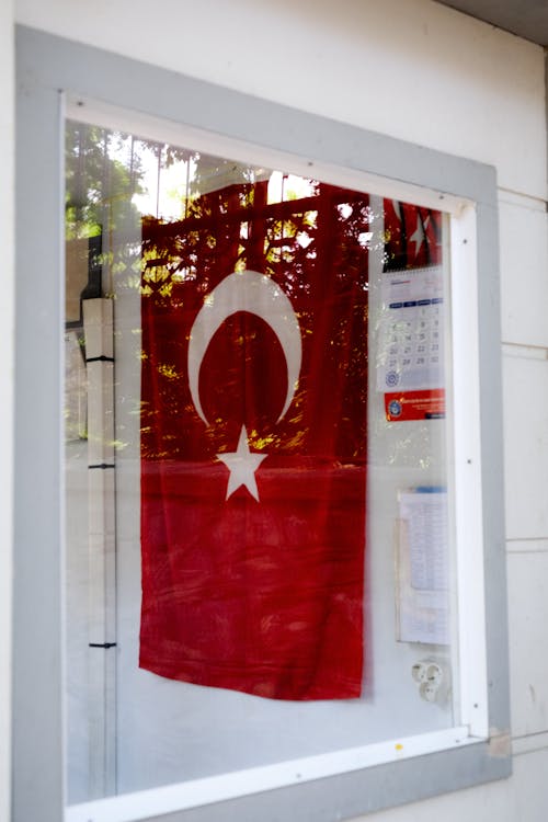 Photo of a Turkey Flag Hanging on a Wall