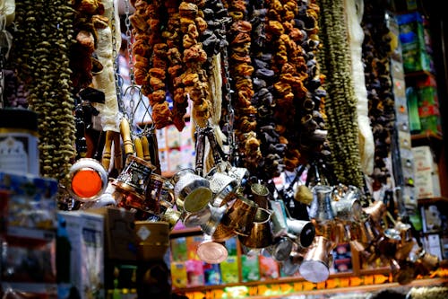 Souvenirs Hanging on Stall