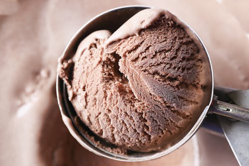 Close up of Chocolate Ice Cream