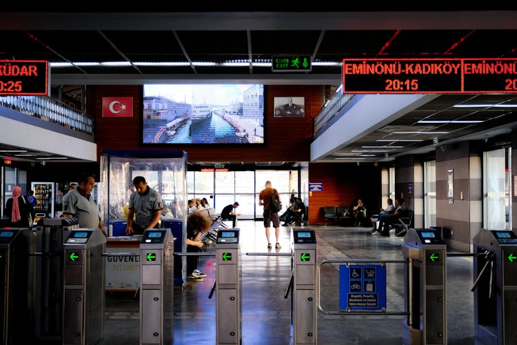 Entrance Gates Inside Ferry Terminal