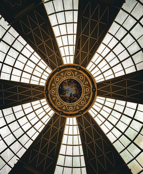 A View of the Ceiling of a Building