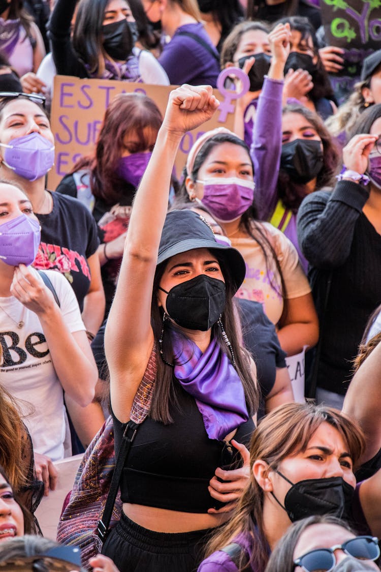 Crowd Of Female Protesters