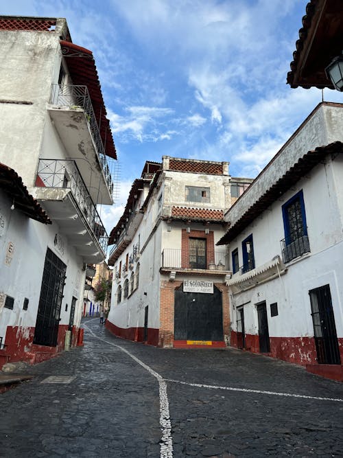 Old Buildings in an Old Town of Mexico