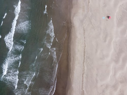 Drone Shot of a Seashore