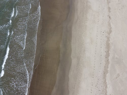 Bird's-Eye View Photograph of a Beach