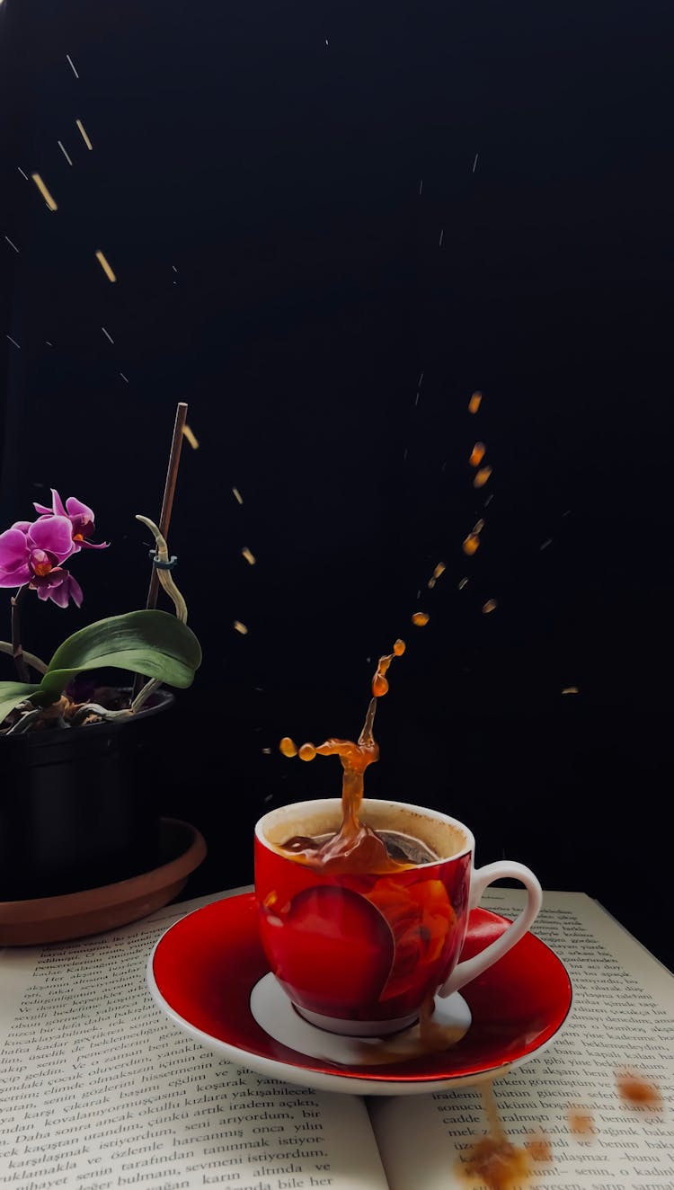 Coffee Splash From A Cup