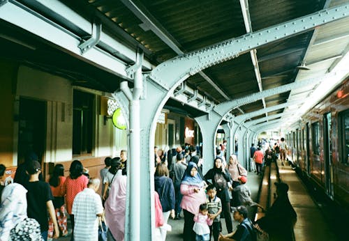 Crowd of People in a Train Station