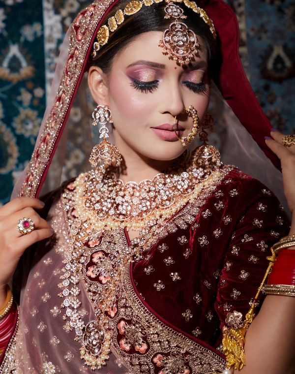 Bride in bridal rental set