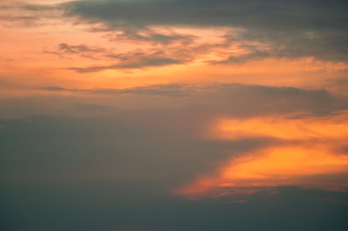 Free A Cloudy Sky during the Golden Hour Stock Photo
