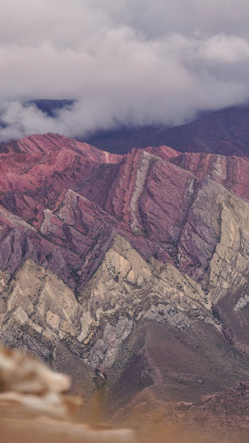 A Rocky Mountain Under the Cloudy Sky