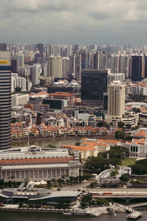 Cityscape with Blocks of Flats and River