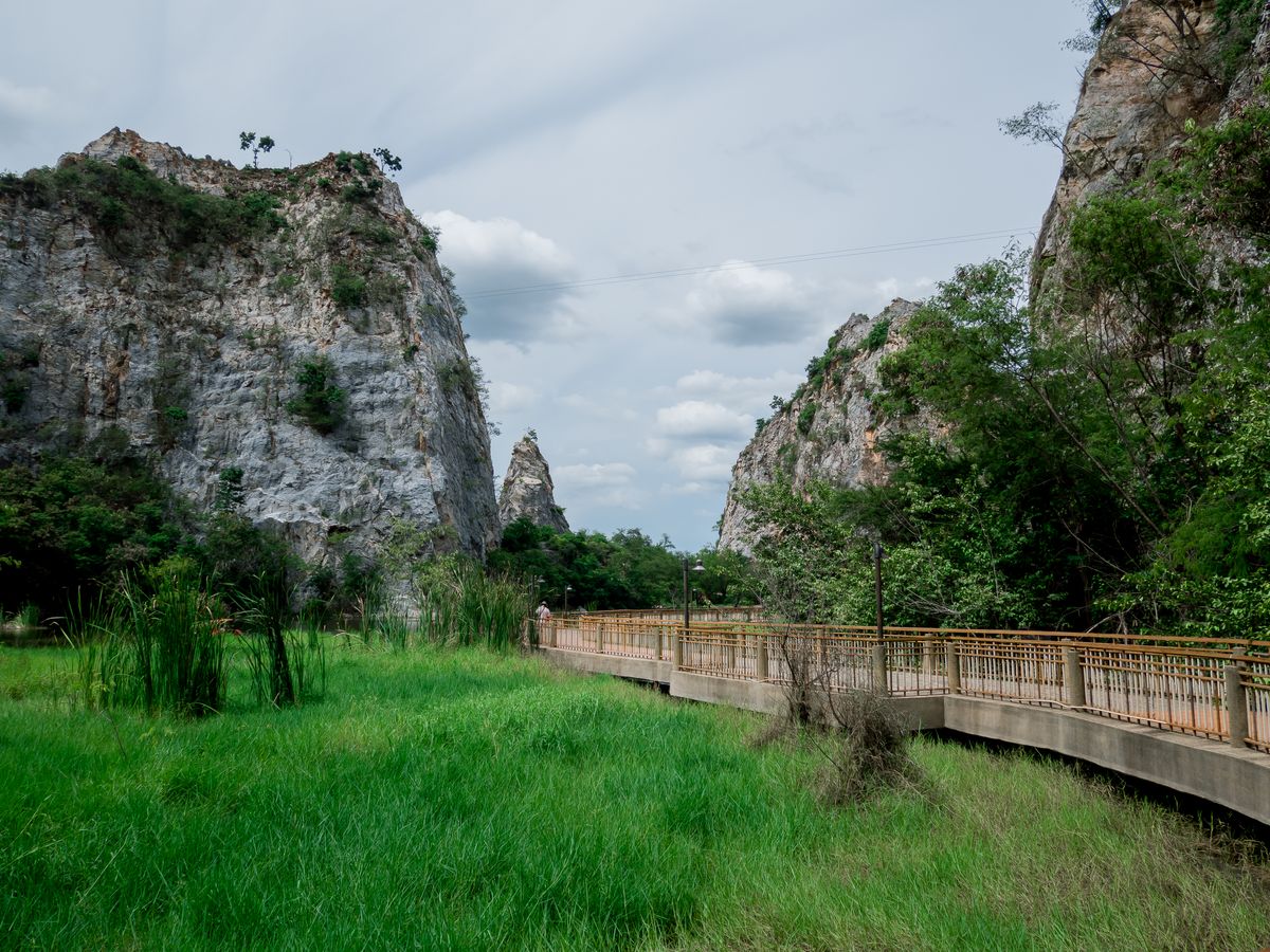 Explore the stunning rock formations and lush greenery of Khao Ngu Stone Park.
