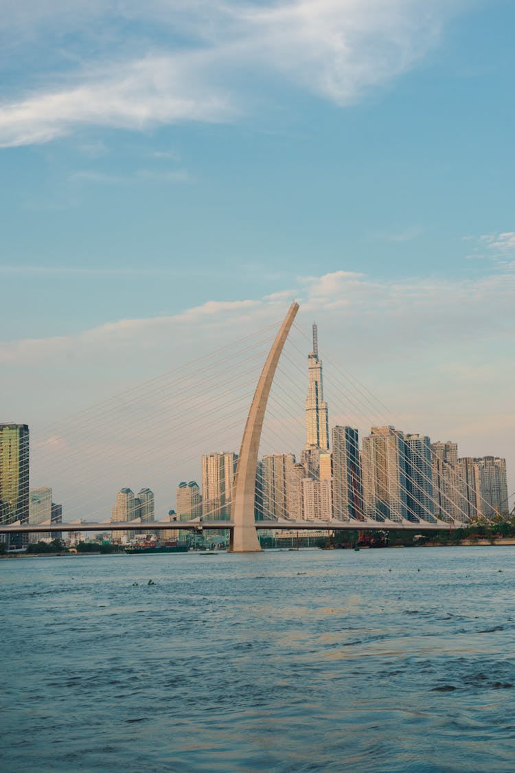 Thu Thiem Bridge In Vietnam