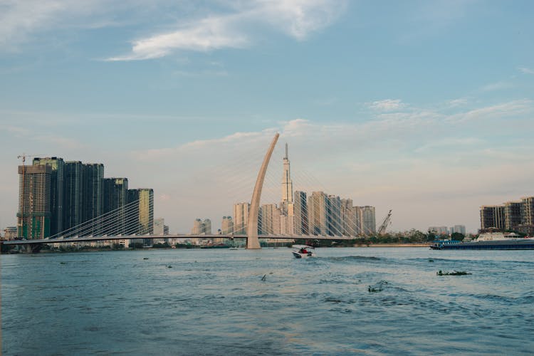 Thu Thiem Bridge In Vietnam