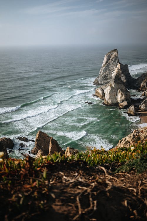 Cliffs on Beach near Ocean