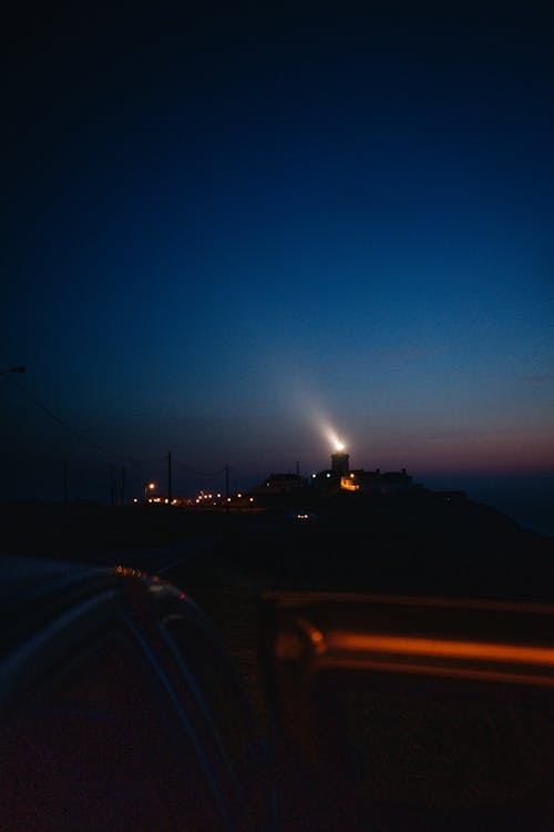 A Car on Road during Night Time