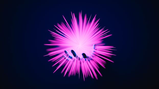 A mystical energy burst in pink with hands beneath, symbolizing magic and power.