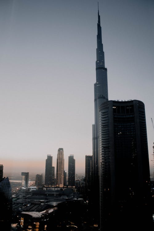 City Skyline Under Gray Sky