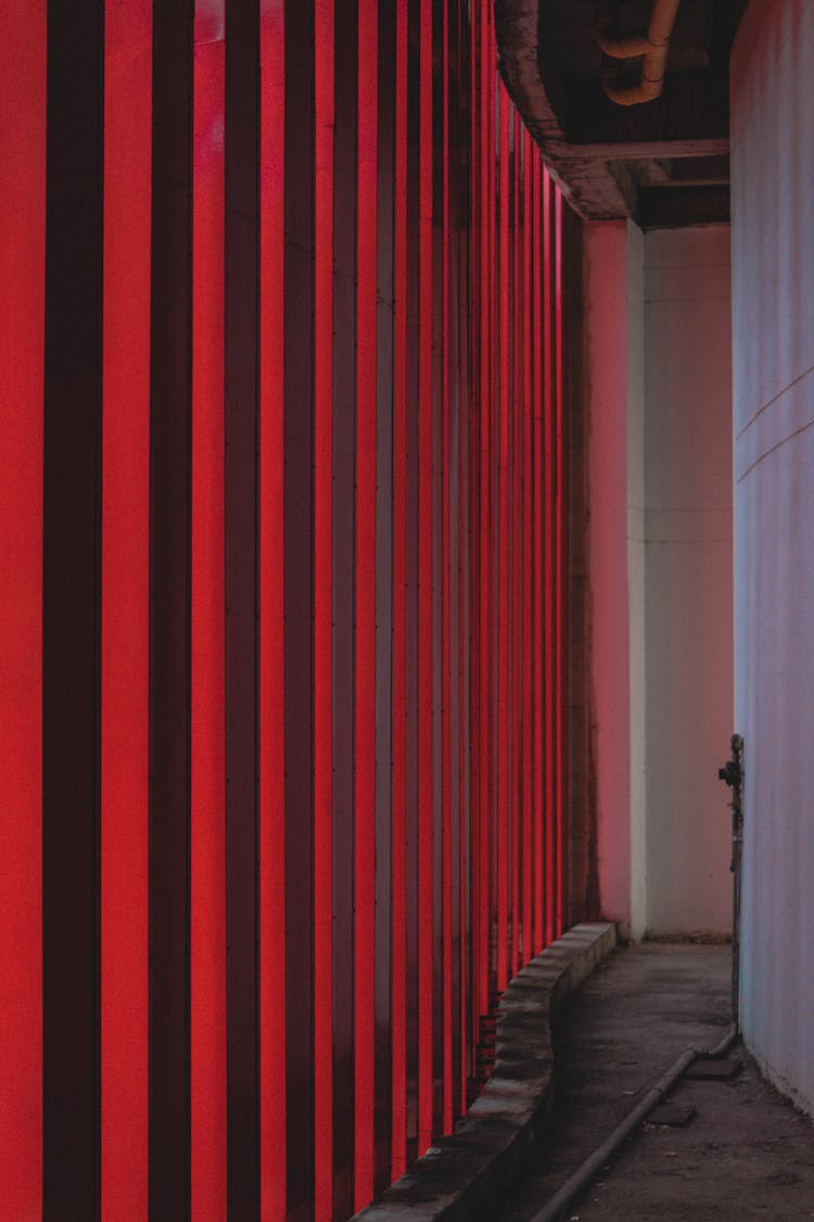 Red Walls Indoors Building