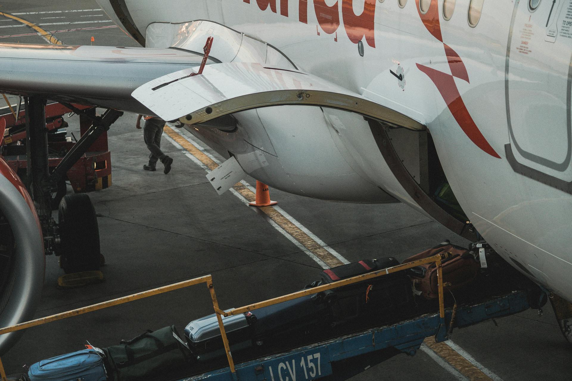 Luggage Entering Airplane