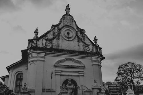 Grayscale Photography of a Church