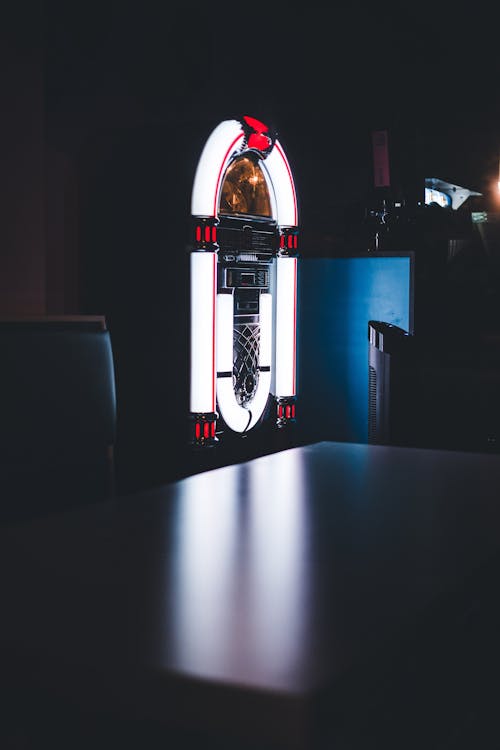 Jukebox in Dark Restaurant