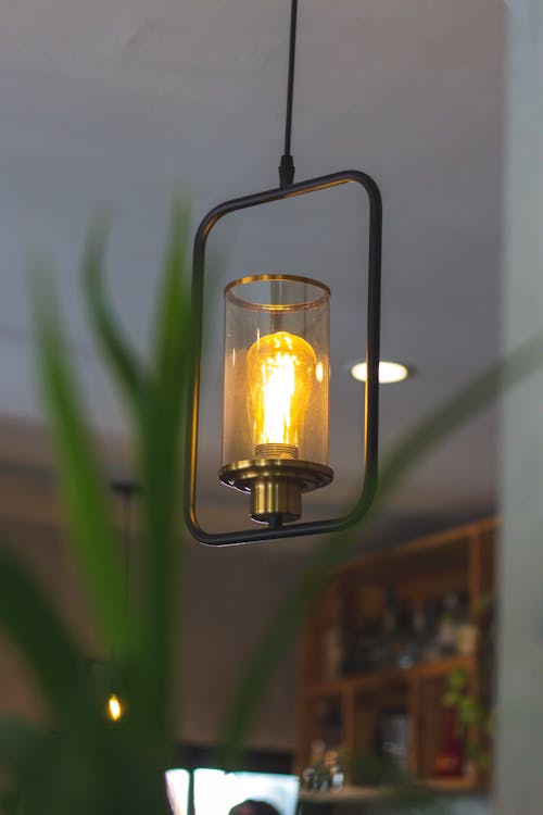 Free Close-Up Shot of a Pendant Lamp Stock Photo