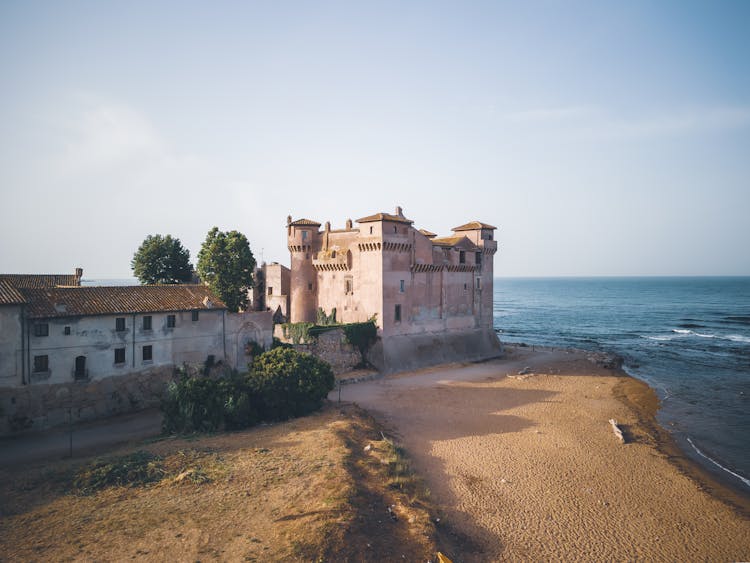 Santa Severa Castle In Front Of The Sea