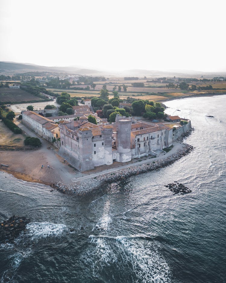 Santa Severa Castle In Front Of The Sea