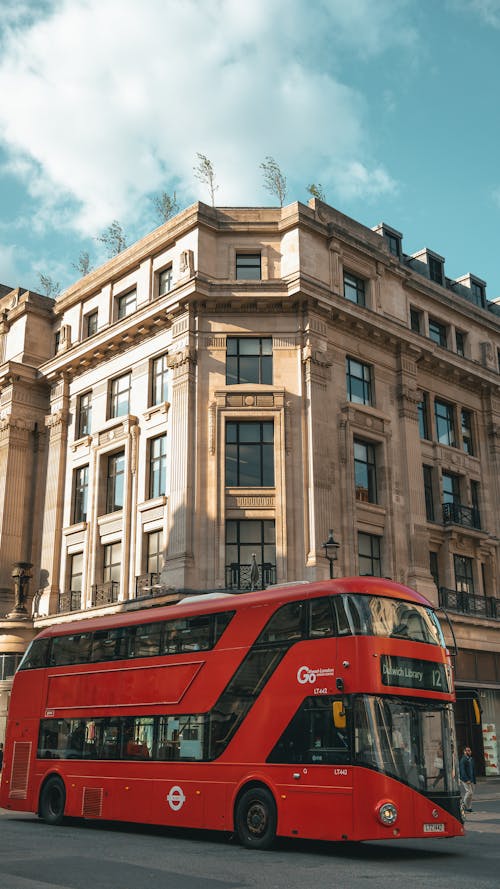Foto stok gratis bus merah, bus tingkat dua, Inggris