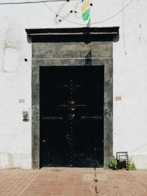 Black Wooden Door 