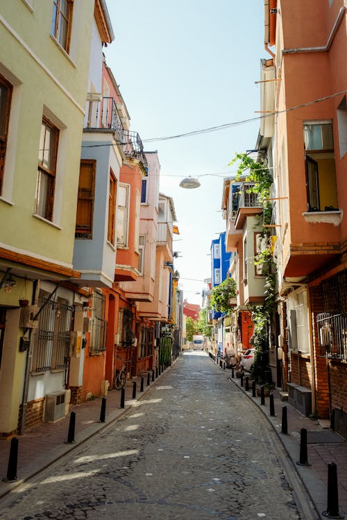 Landscape Photography of a Narrow Street