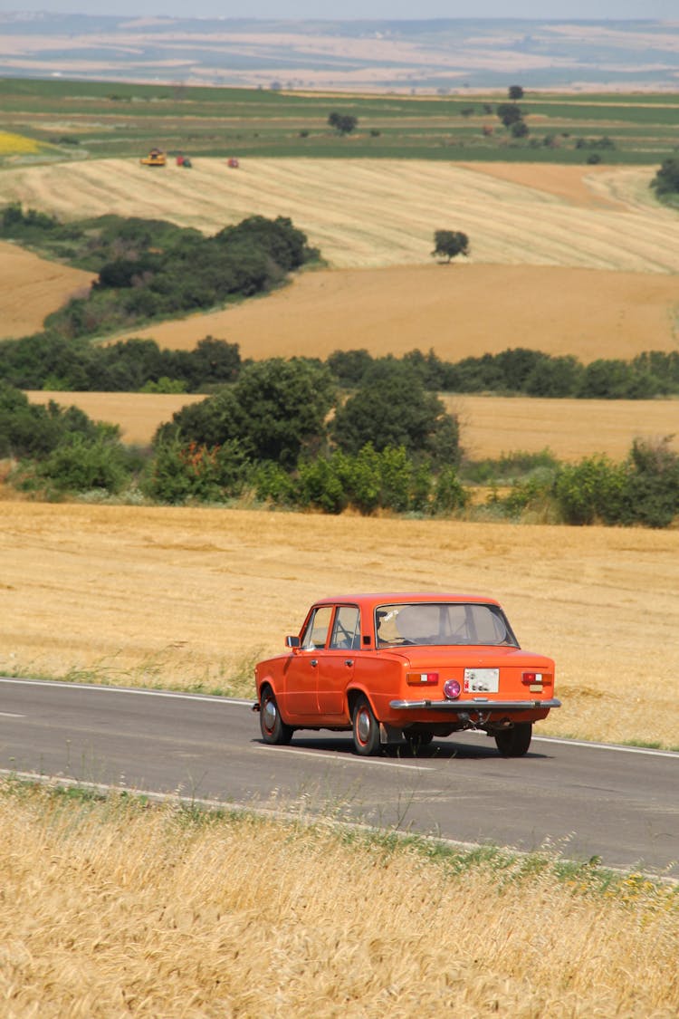 Vintage Car On Road