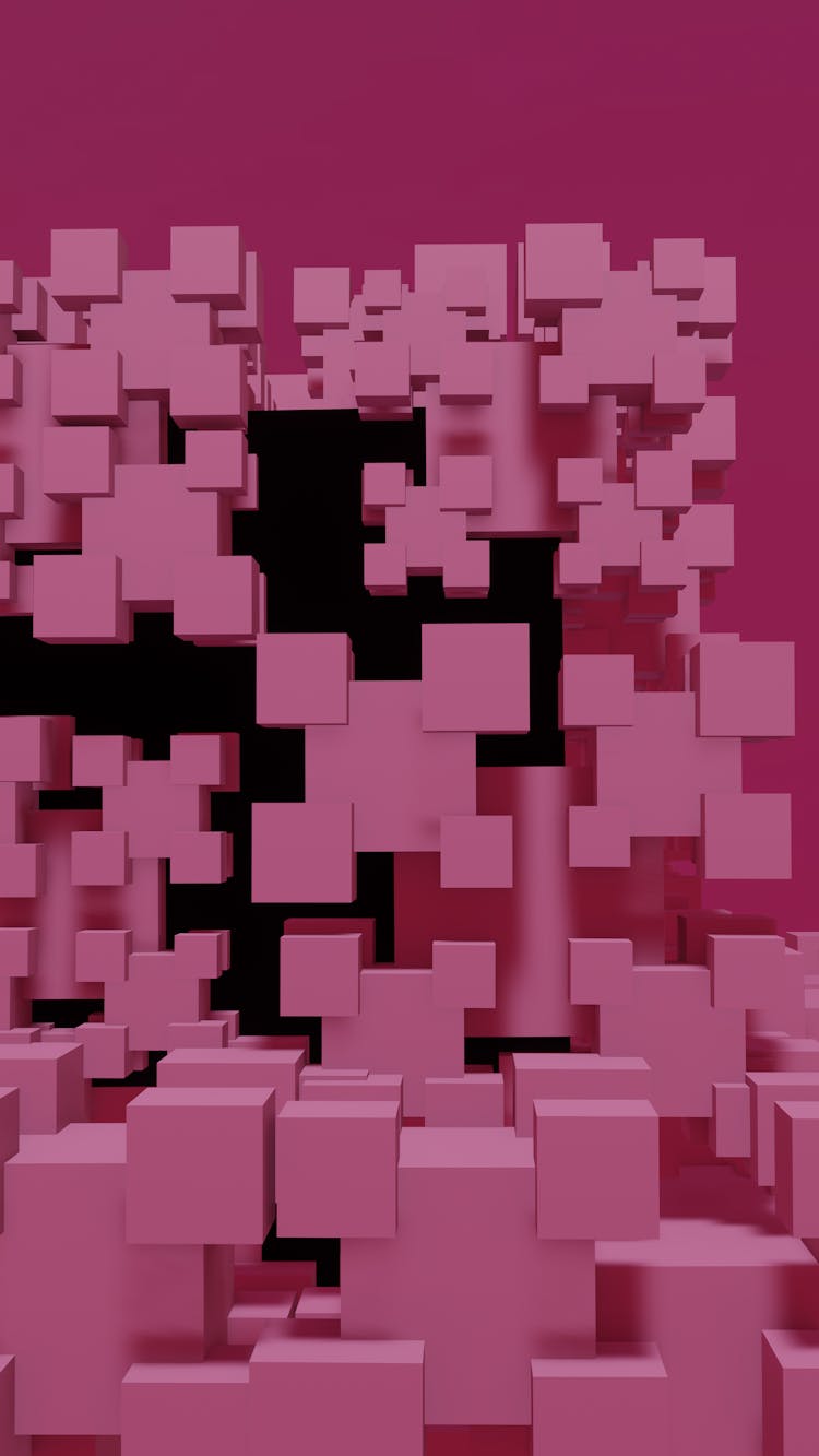 3D Pink Cubes