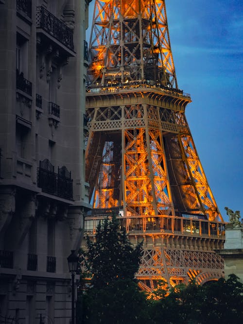 Eiffel Tower Near White Building