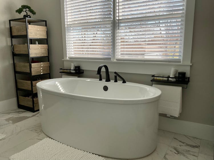 Bathtub In House Bathroom