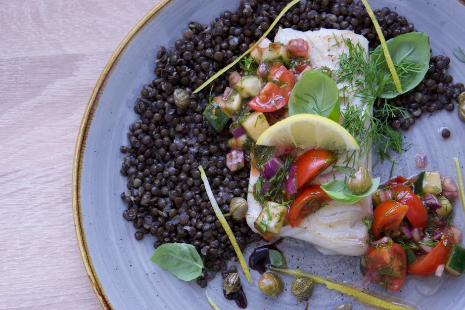Cod Cod With Wild Rice Ackee Jalapeno Salsa And Poached Eggs