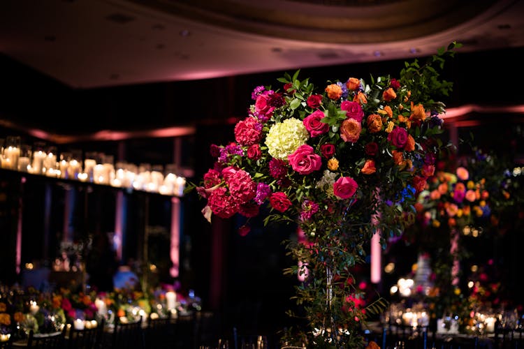 Pink Flower Bouquet Centerpiece