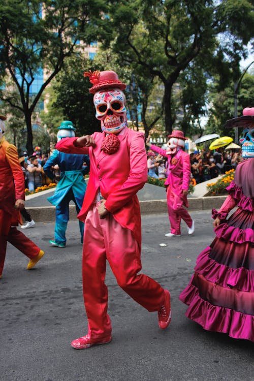 คลังภาพถ่ายฟรี ของ dia de los muertos, กะโหลก, ขบวนแห่