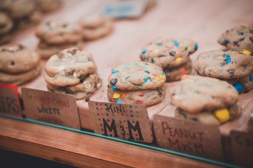 Free Chocolate Chip Cookies on a Stand Stock Photo