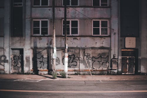 Free Vandalism on Abandoned Building Stock Photo