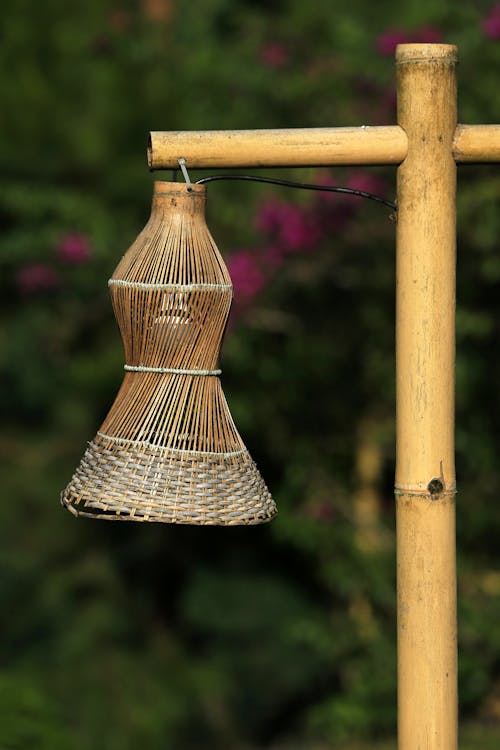 Free Brown Woven Hanging Lantern Stock Photo