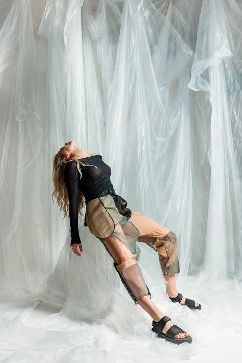 Woman Posing in Studio Photoshoot