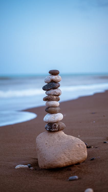 Stone Stack on the Beach 