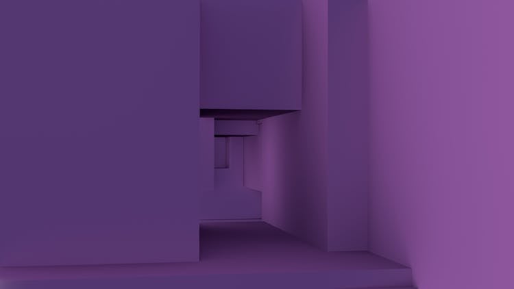 Tunnel In A Purple Light 