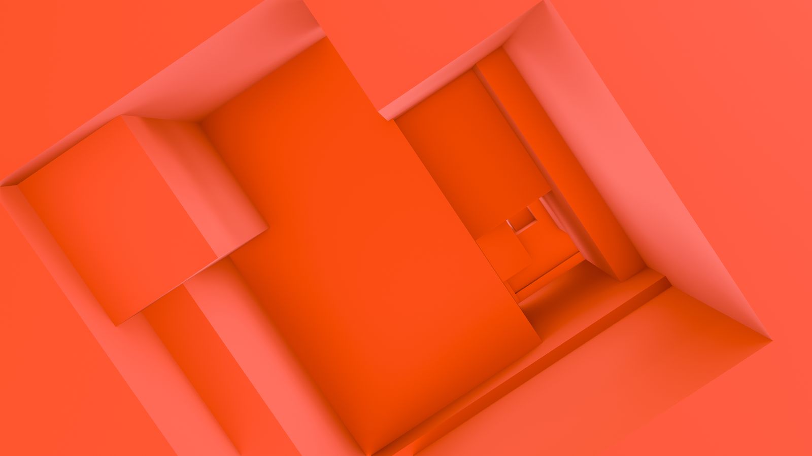 Abstract 3D render of geometric shapes in warm orange — Steve A Johnson on Pexels