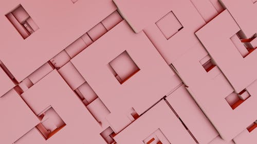 Overlapping Pink Squares